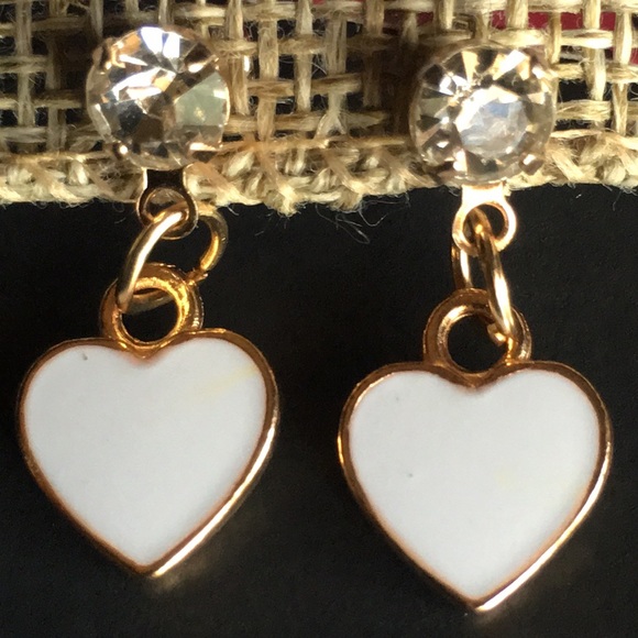 Heart Drop Post Earrings - Picture 5 of 13